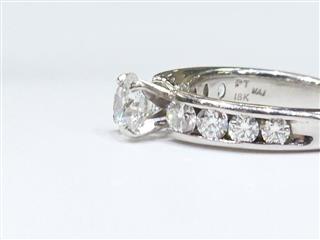 18K White Gold G VS1 2 CT Round Diamond Engagement Ring Sz 7